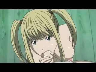 yagami kira light from the anime death note fucks misa amane and then makes her take it in her mouth (porn) (hentai) (blowjob) (cartoon)